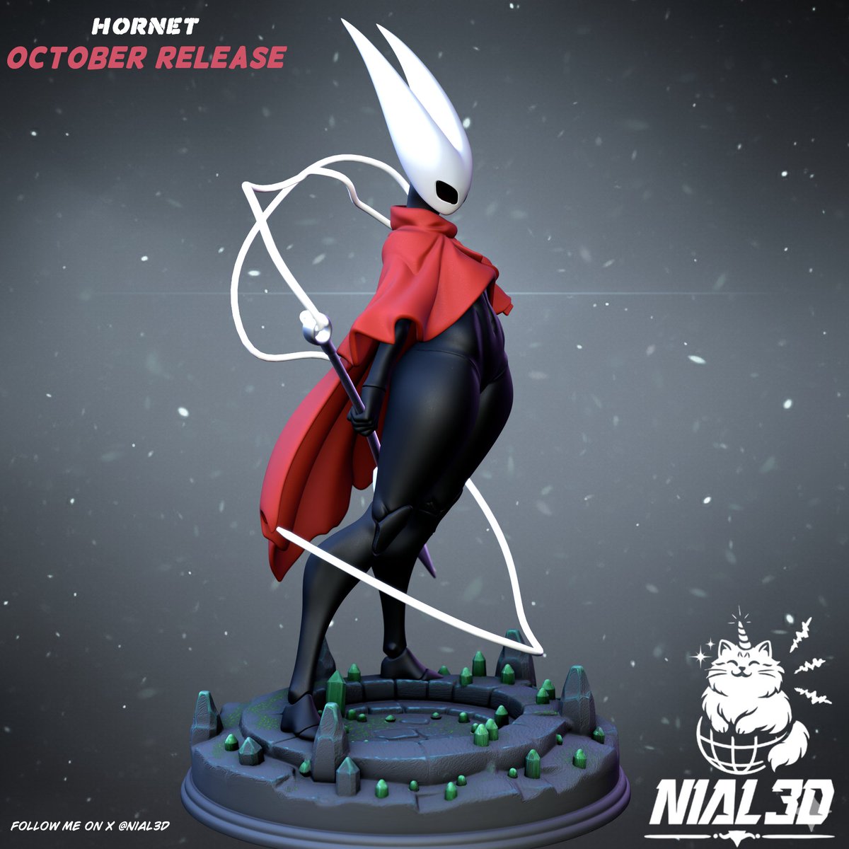 Hornet is ready on cults3d 
#Hornet #SilkSong #hollowkinghtsilksong  #fanart  #3DPrinting #stl