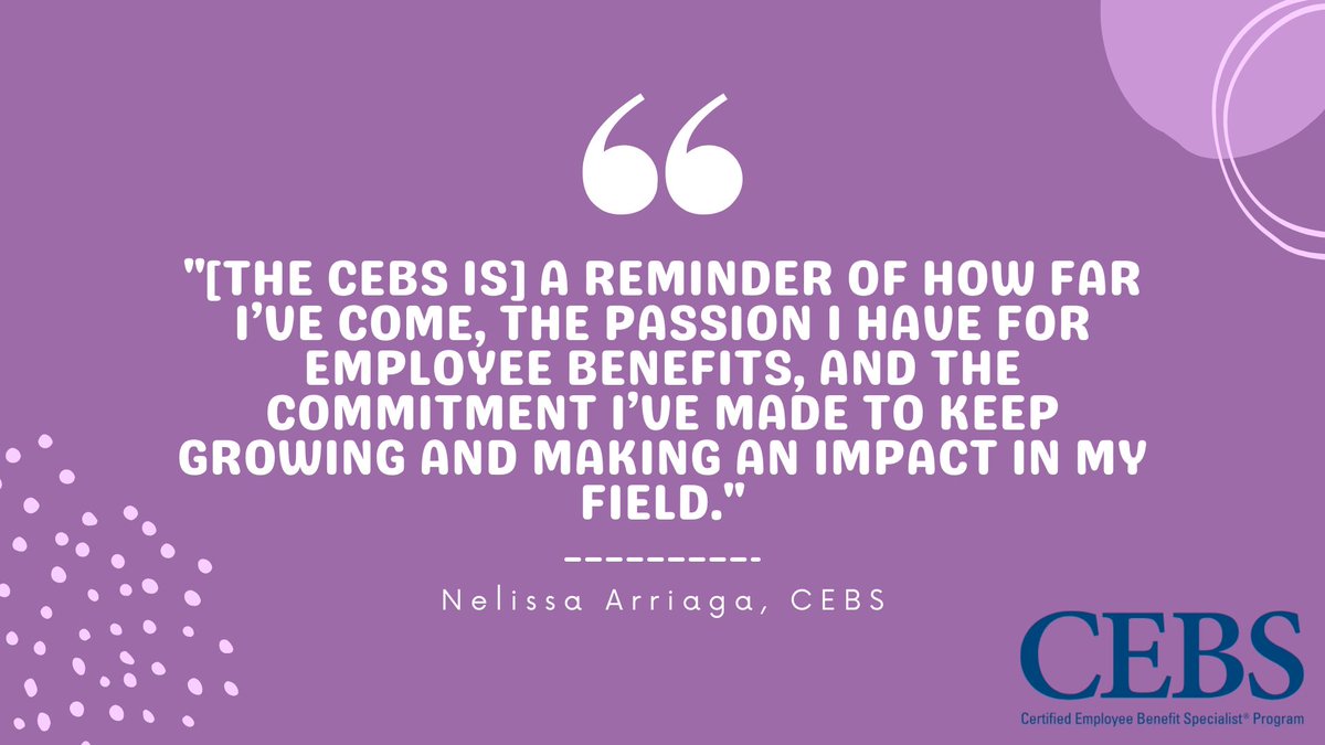 CEBSProgram's tweet image. Starting off our week with a #MotivationMonday!

Recent CEBS grad Nelissa Arriaga described her feeling of accomplishment as she crossed the stage to receive her designation. Congrats Nelissa! #CEBSgoals