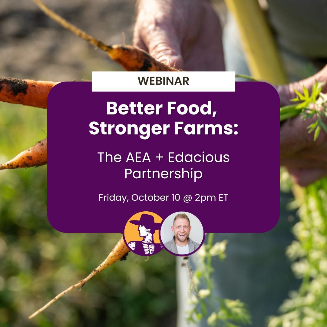 AEA (@advancingecoag) on Twitter photo Join us for a webinar where <a href="/realJohnKempf/">John Kempf</a> and Eric Smith, CEO of Edacious, will give an inside look at our new partnership.
Together, they’ll explore how nutrient density testing empowers farmers.
🗓️ Friday, October 10
🕑 2pm (ET)
📣 Register: loom.ly/vg38k6o Join us for a webinar where <a href="/realJohnKempf/">John Kempf</a> and Eric Smith, CEO of Edacious, will give an inside look at our new partnership.
Together, they’ll explore how nutrient density testing empowers farmers.
🗓️ Friday, October 10
🕑 2pm (ET)
📣 Register: loom.ly/vg38k6o