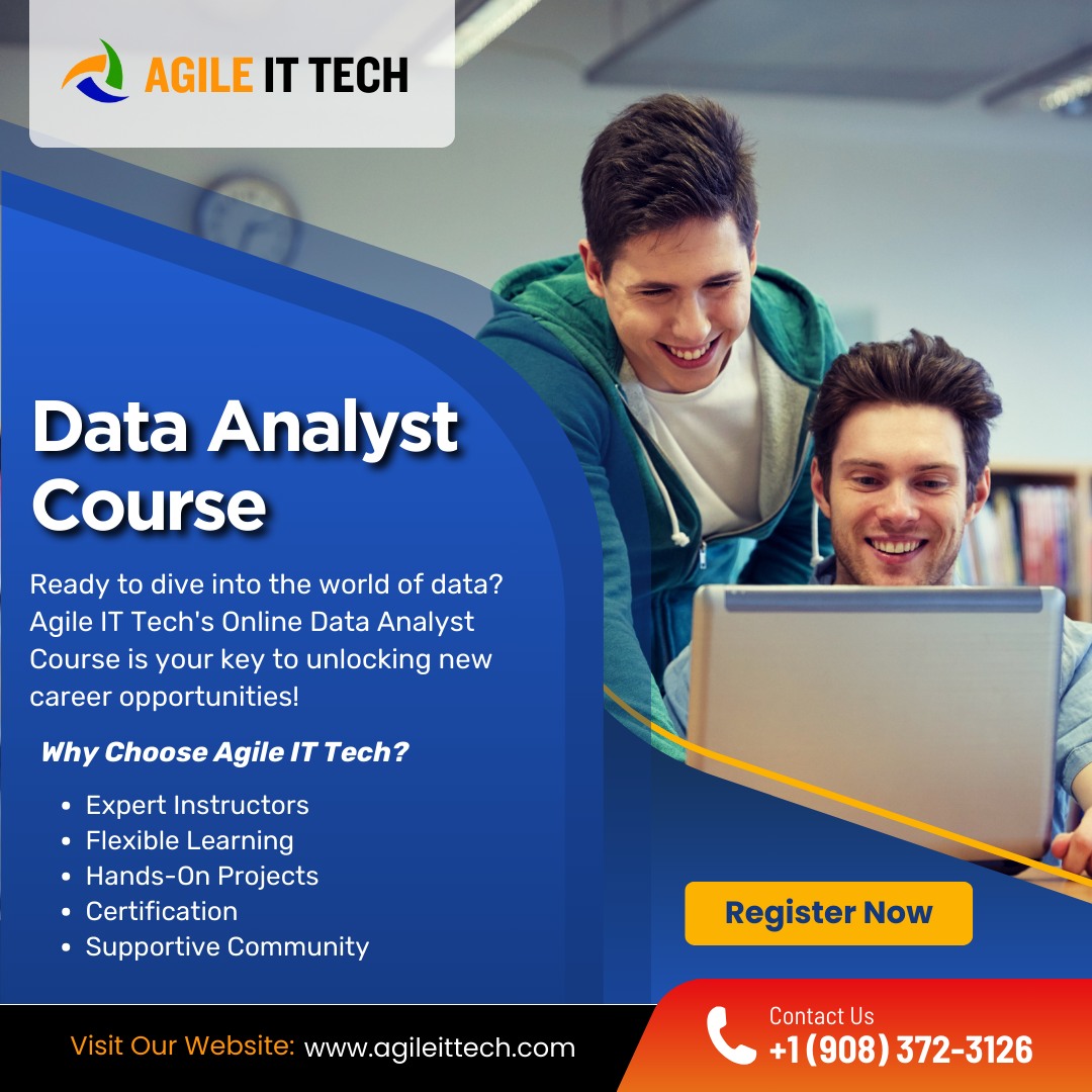 agileittech's tweet image. Ready to dive into the world of data? Agile IT Tech's Online Data Analyst Course is your key to unlocking new career opportunities!
Visit our website:- 𝐰𝐰𝐰.𝐚𝐠𝐢𝐥𝐞𝐢𝐭𝐭𝐞𝐜𝐡.𝐜𝐨𝐦
#dataanalyst #dataanalystjobs #dataanalystcareer
#dataanalystcourse #agileittech
