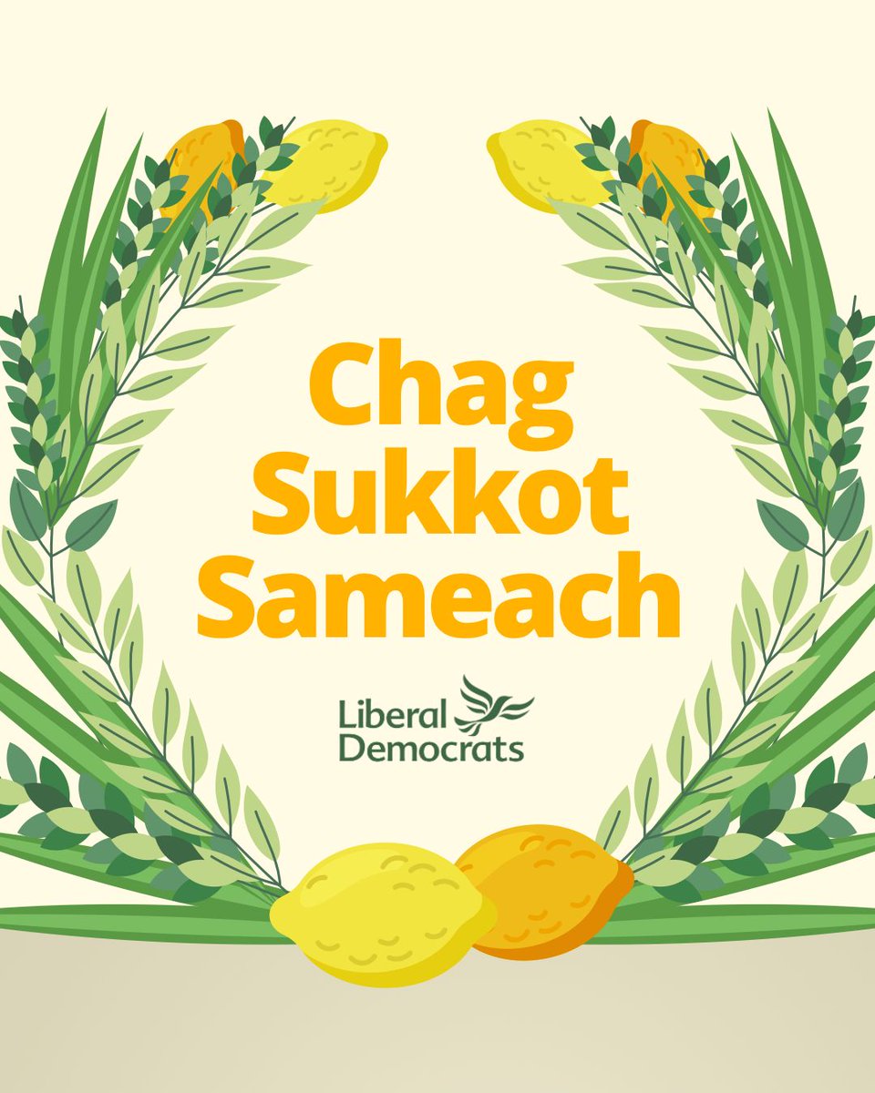"As Sukkot begins this evening, I know last week's horrendous terrorist attack will be casting a shadow over what should be a time a celebration.

"I hope that Jewish families have the opportunity to come together in peace and safety to mark this holiday." <a href="/EdwardJDavey/">Ed Davey</a>