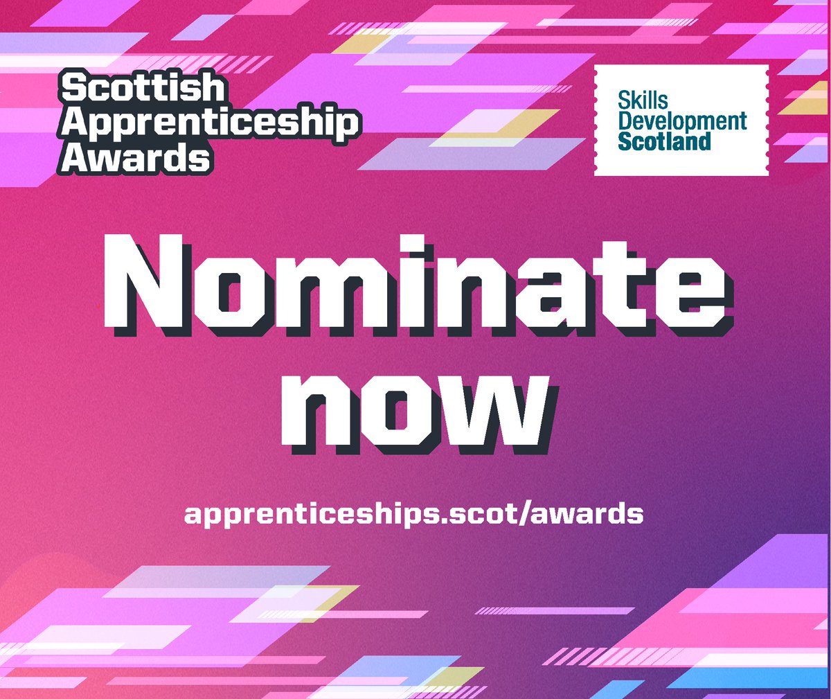 apprentice_scot's tweet image. The countdown is on...#ScotAppAwards nominations close this Friday at 12 noon. This is your chance to celebrate apprenticeship excellence ✨🎉Nominate now at apprenticeships.scot/awards
