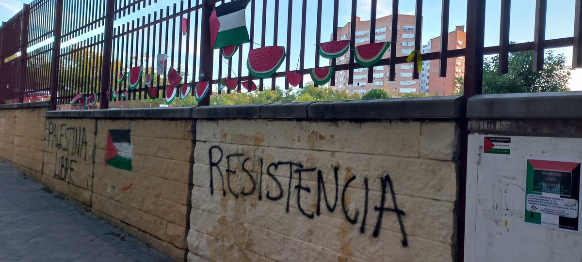 Los colegios de Vallecas contra el genocidio...pese a quien pese.