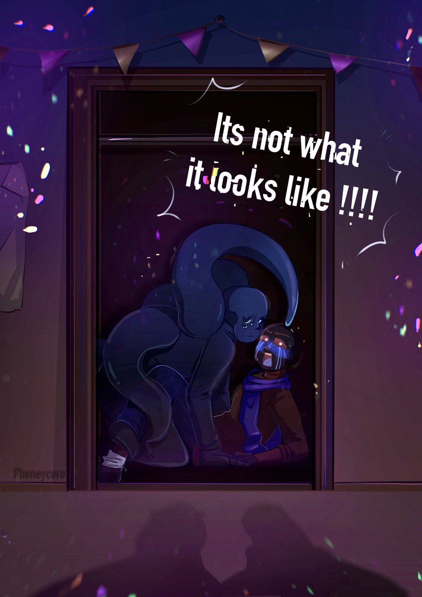 _pielemon's tweet image. Day 6 Discover 👀 

Nightmare and Error got stuck in a closet, Nightmare fell on Error and let’s just say, if Dream hadn’t opened the door… who knows what might’ve happened~ 7u7

#inksans #errorsans #dreamssans #nightmaresans #errormare #undertale #errortober #day6 #inktober2025