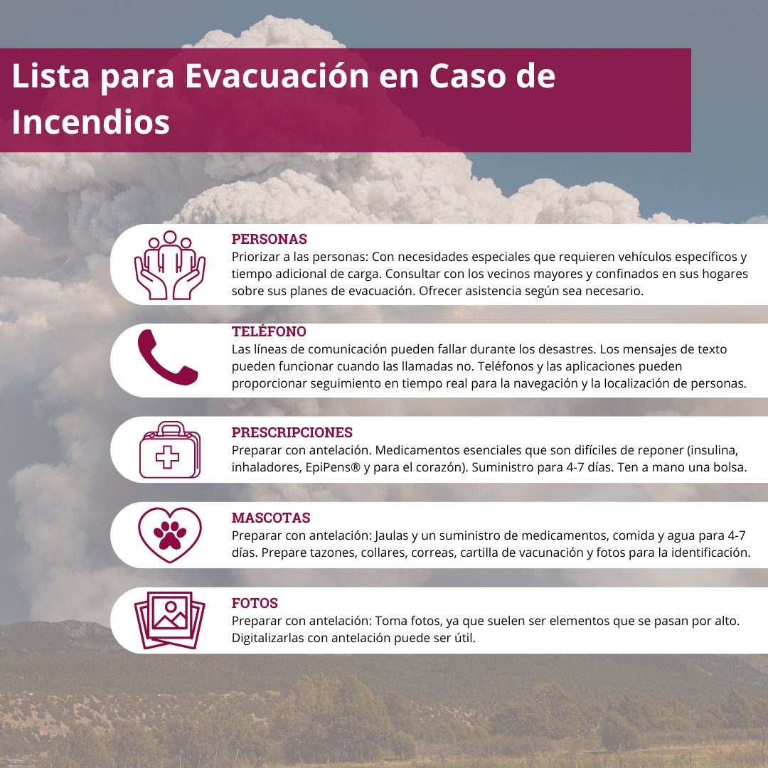 NMExtensionPubs's tweet image. Del 5 al 11 de octubre es la Semana Nacional de Prevención de Incendios. Aprenda qué necesita para prepararse en caso de incendio forestal con esta publicación de #NMSUExtension: bit.ly/46QvMak

#SemanaDePrevenciónDeIncendios #IncendiosForestales #AgEsAmérica