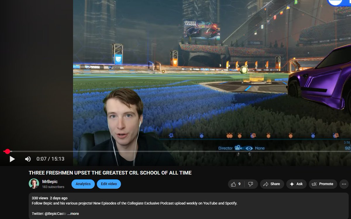 Hey just so everyone knows, I've started uploading videos to YT where I just watch and talk over CRL replays 🤠

If that's your type of thing, definitely check me out! Been told it's great eating content 😁