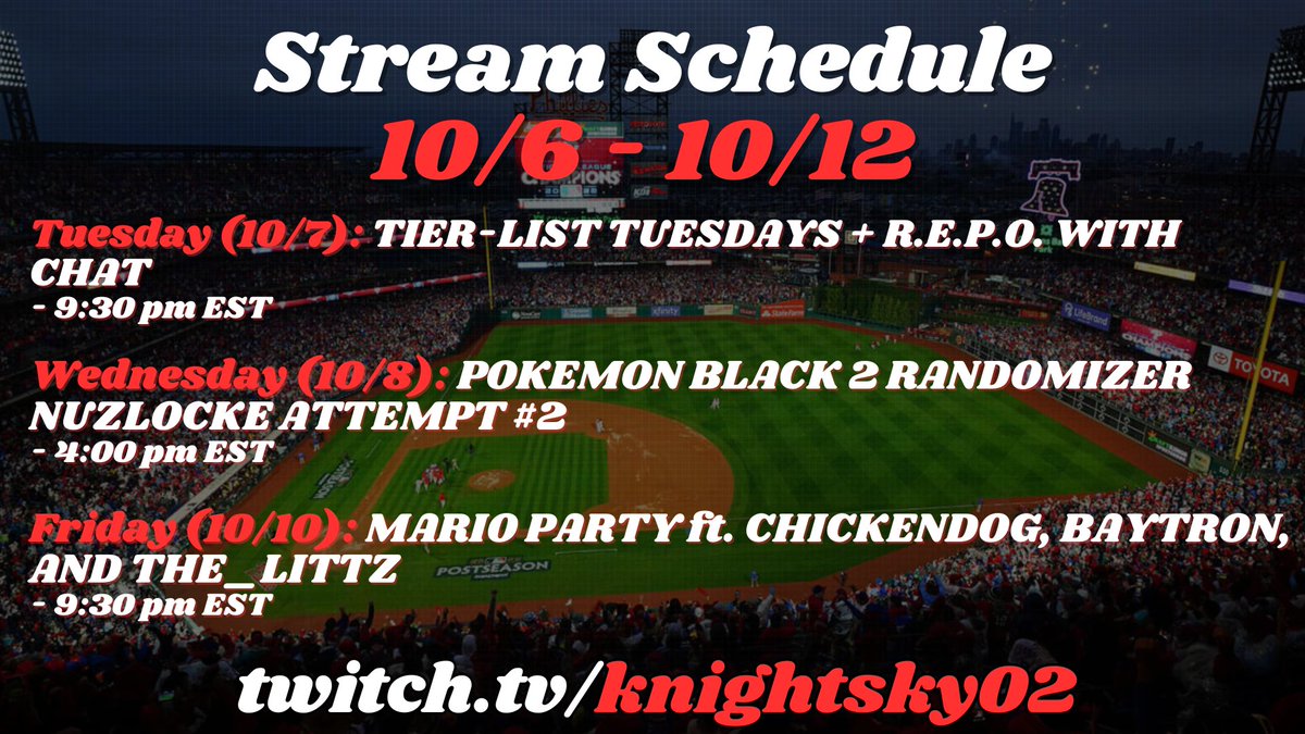 BACK TO WORK THIS WEEK IN OCTOBER! MUCH NEEDED GAMING OTW! SEE YOU THEN!

twitch.tv/knightsky02

(hopefully #RedOctober lasts a bit longer too :))