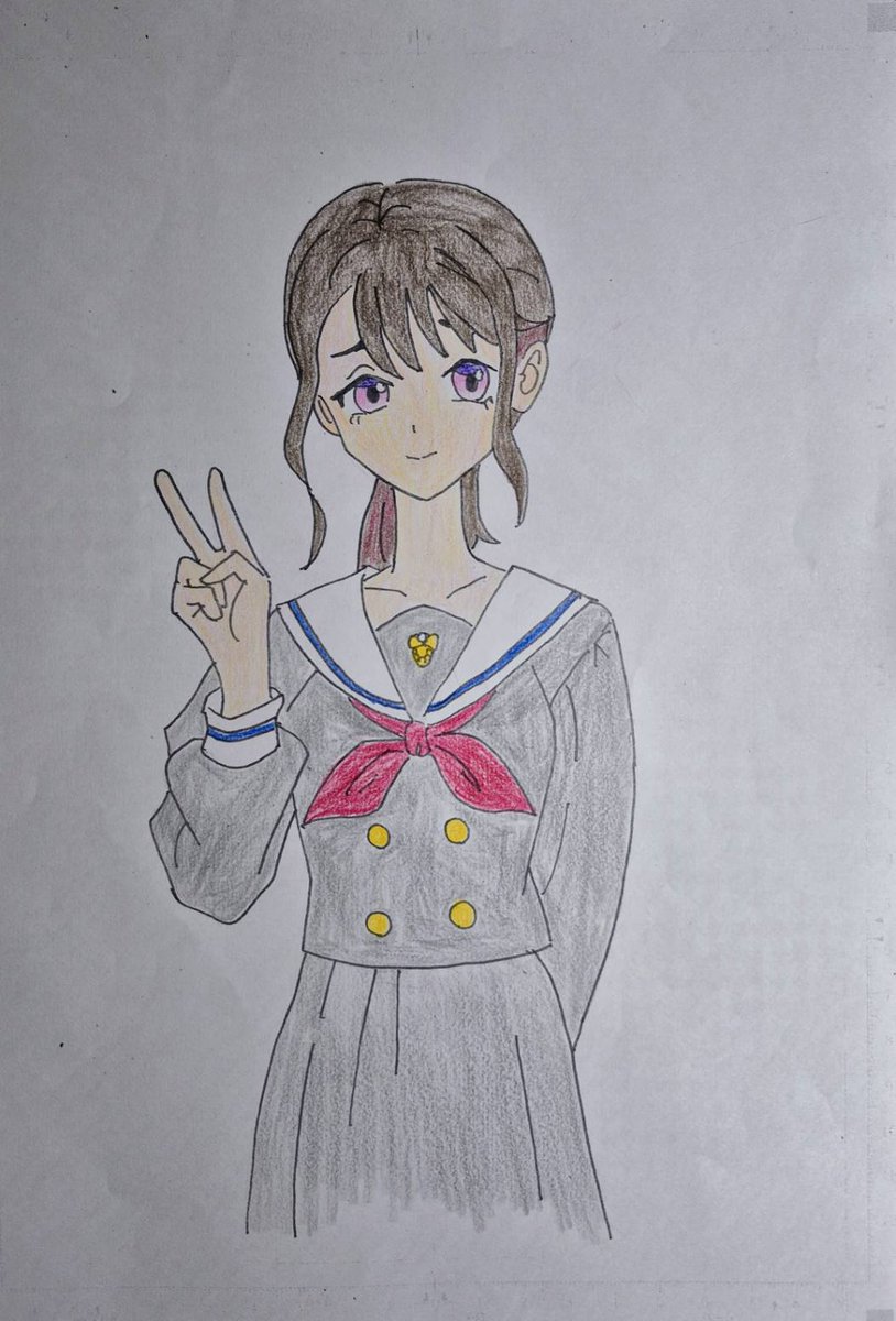 膳栄子ちゃん🌹🚃 叔父が描いた絵 クーピー塗り #MBWファンアート部