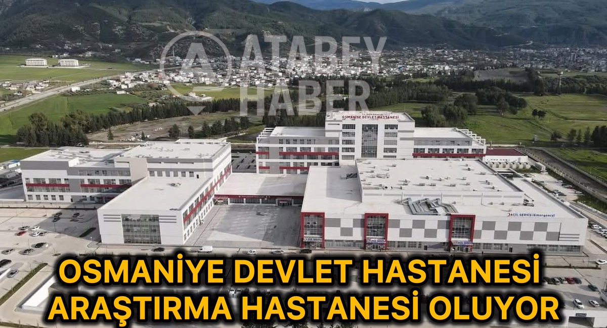 🛑 OSMANİYE DEVLET HASTANESİ “EĞİTİM VE ARAŞTIRMA HASTANESİ” OLDU!

📌 Osmaniye sağlık alanında büyük bir adım attı!
Osmaniye Devlet Hastanesi, artık Eğitim ve Araştırma Hastanesi statüsüne kavuştu.