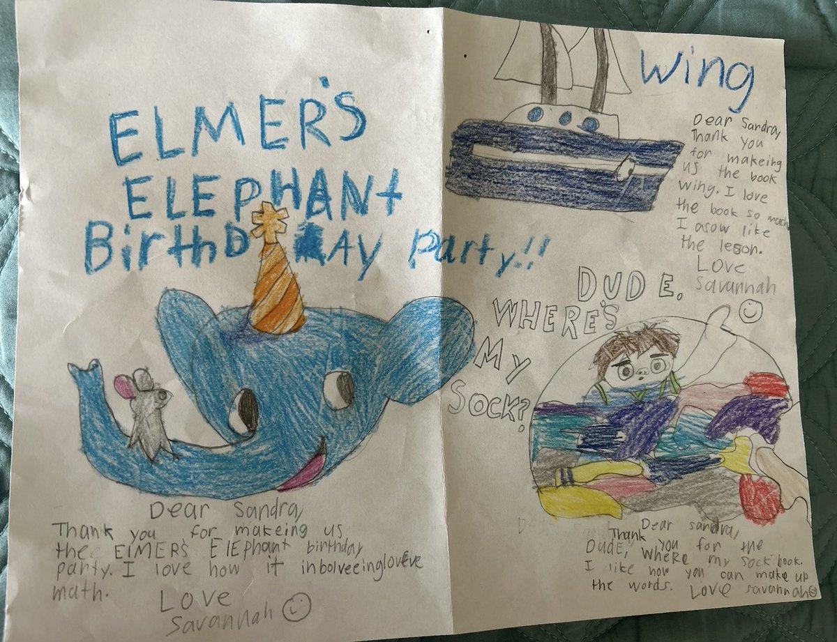 SPwrite's tweet image. Is there anything better than getting a handwritten thank you note from a child who enjoyed your books? 🥹💖💕
#kidlit #WritingCommunity