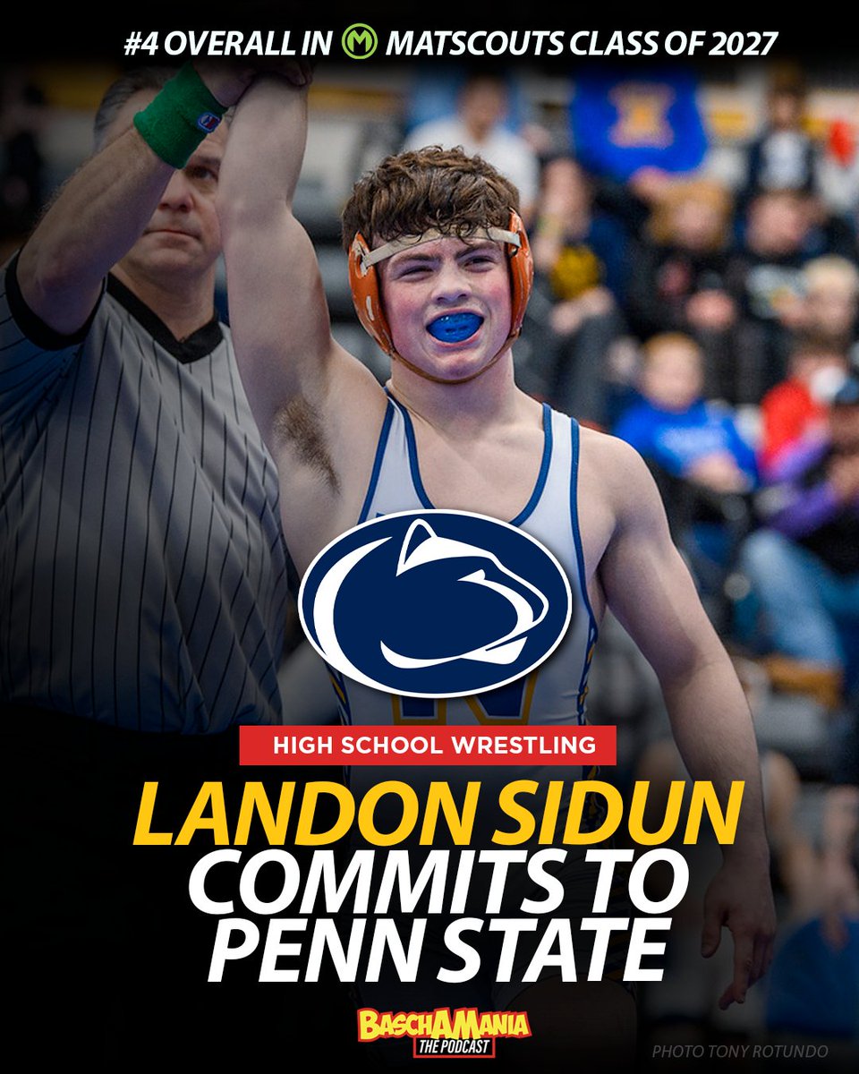 The #4 Overall Recruit in <a href="/MatScouts1/">SEEDSZN</a> Class of 2027 Big Board, and the #1 ranked 120lber in the country, Landon Sidun, has announced his commitment to PSU.