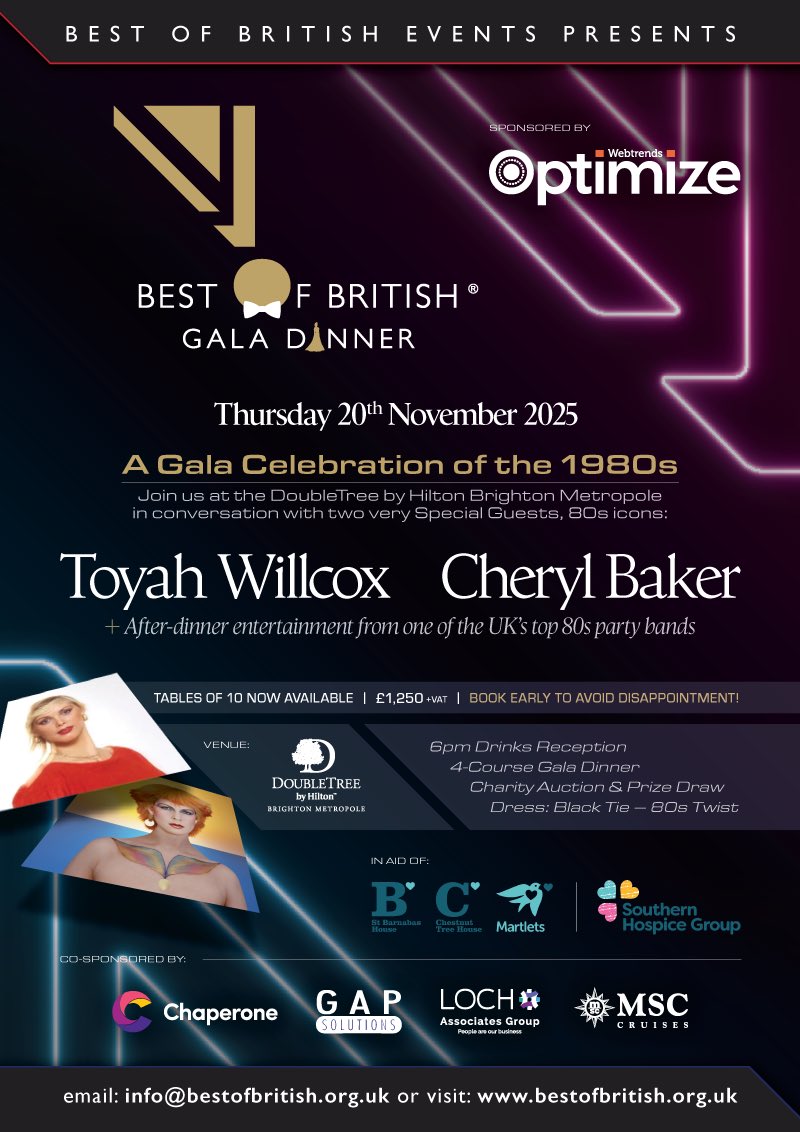 Not many tables left for this great evening. To book your table of 10 simply visit bestofbritish.org.uk/public-events/…