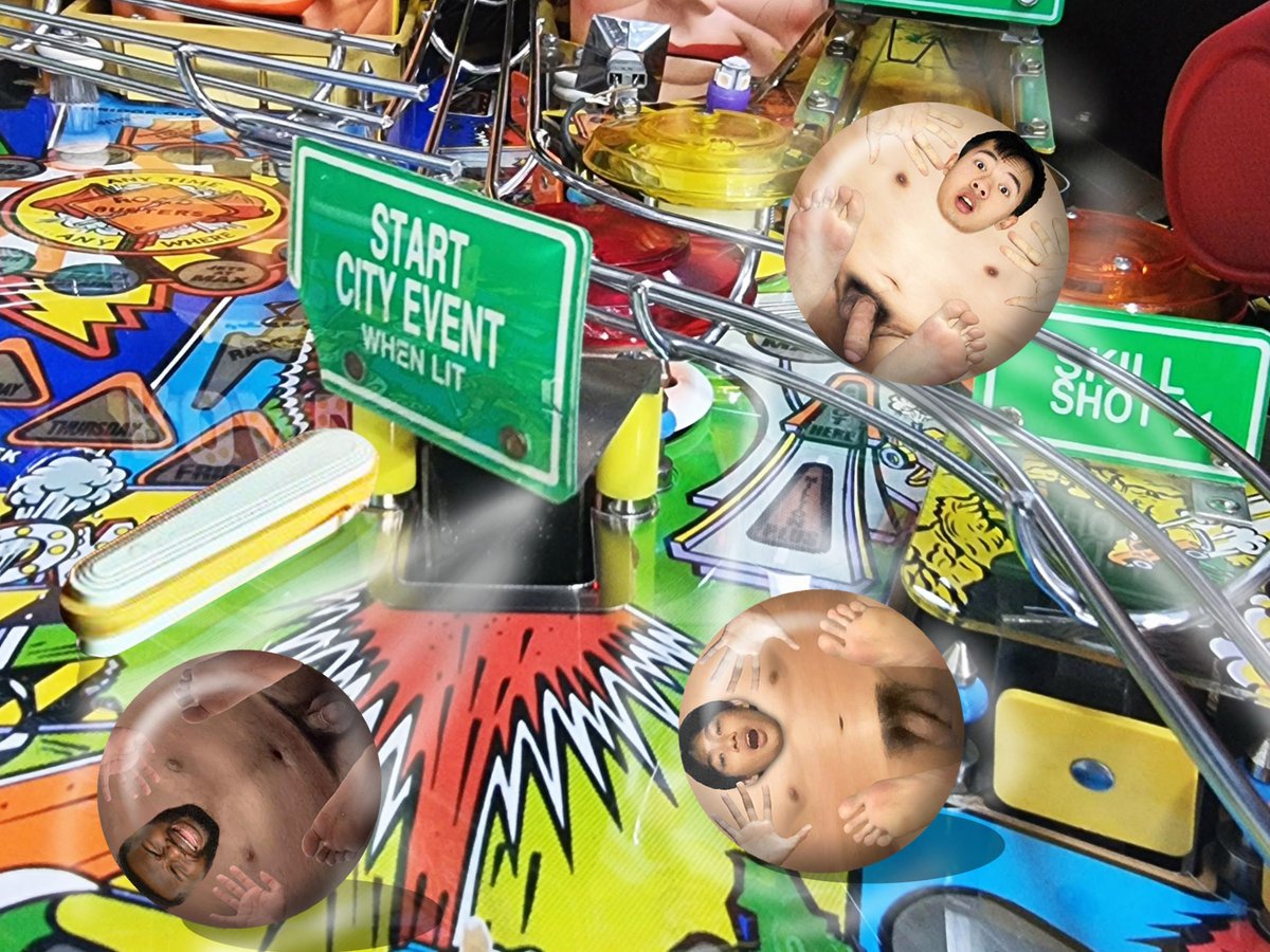 2/2
-Look! The pinball machine got new spheres,bro they're supposed to be guys? Nude guys?
- Haha weird gay design! Let's make them crash each other!
- They're yelling? I think I hear them whinning hahah
- I swear God one of them just blinked, is this some freaky Halloween theme?