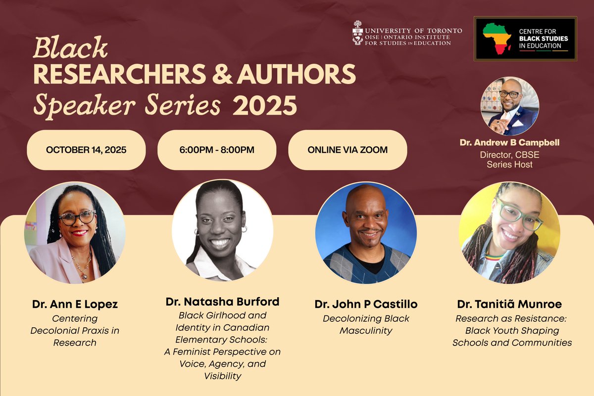 Centre for Black Studies in Education OISE UofT tweet media