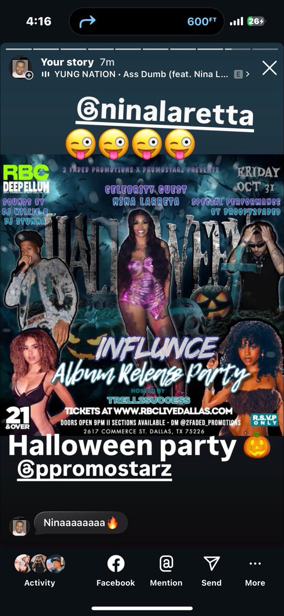 INFLUNCE9's tweet photo. @NinaLaretta Will be in the building For My KING OF DA FALLS ALBUM RELEASE PARTY this Halloween 🎃 https://t.co/fTOdCOGxI9