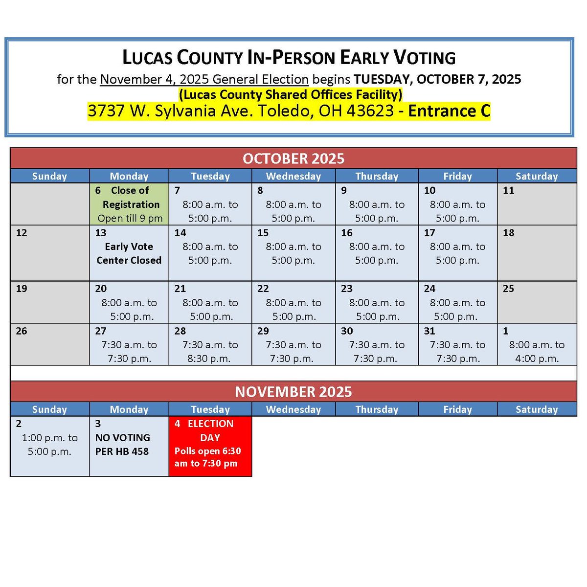 Lucas County Board of Elections (@lucascountyboe) on Twitter photo 