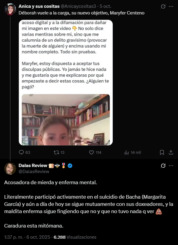 INCOsky's tweet photo. Dalas vuelve a atacar a Numinosa y vuelve a mentir con el tema de Bachatota.

Que feo usar el fallecimiento de una persona a tu favor. Mentir sobre lo que pasó y usarla como arma.

Es curioso que no hay una sola verdad en todo su mensaje en absoluto.