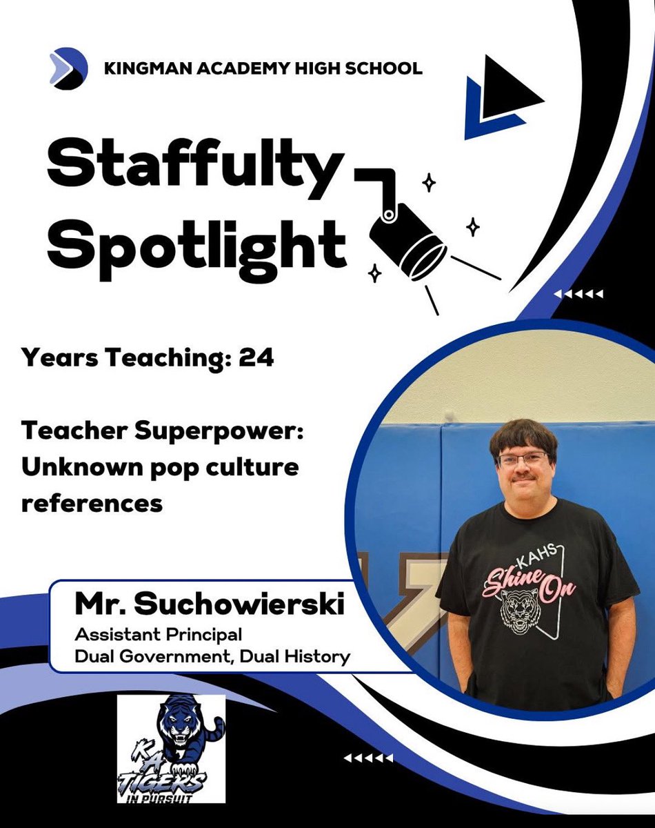 🎉The Fun Stuff 🎉
Mantra to live by: If you don't stand for something you will fall for anything 
If he wasn't a teacher, he'd be a VIP host at Disneyland 

⚡Lightning Round ⚡
Fictional character he relates to most: Mr. Holland 
Best snack for grading marathons: Chex Mix