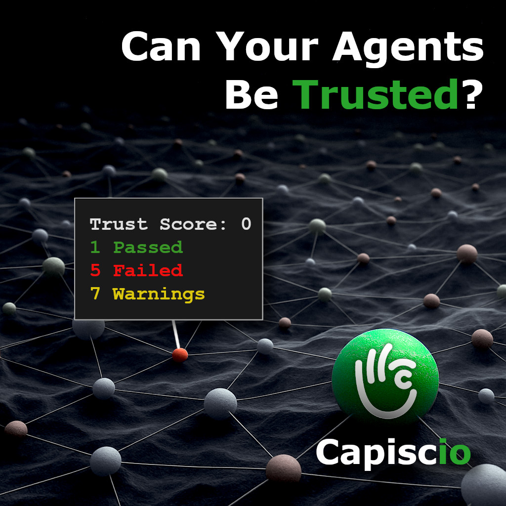 capiscio's tweet photo. You want your agent to be discoverable.
You want it included in trusted registries.

Cool. Then prove it’s legit.
✅ Verified identity
✅ Accurate metadata
✅ Scoped capabilities
✅ Transparent behavior

Trusted agents get included.
Unverifiable ones get ignored. https://t.co/4cju0aNs6z