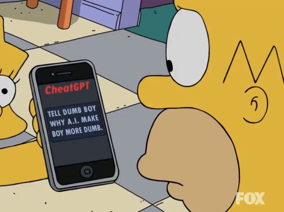 Homer still owning an old iPhone is the most Homer thing he could do