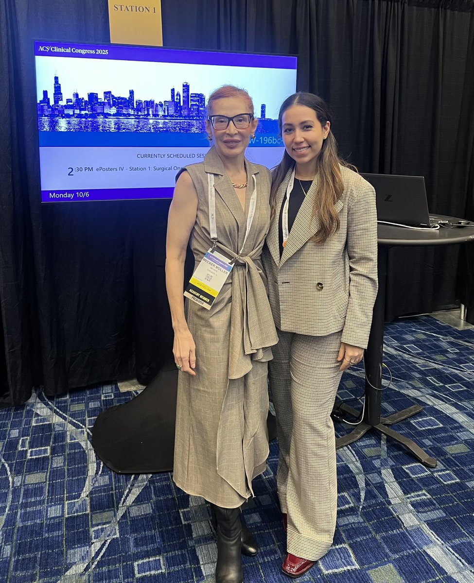 MeckerMollerMD's tweet photo. Dr @mariaugusta_m presenting the longest quality of life (12.5 years ) survey after CRS/HIPEC for appendiceal and colon cancer at @AmCollSurgeons #ACSCC2025 https://t.co/O86RHmeYnw