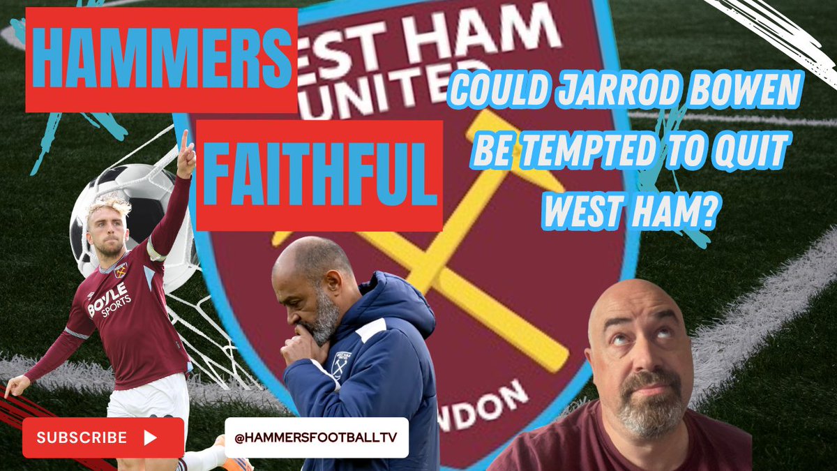 Could Jarrod Bowen be tempted to leave West Ham youtu.be/3k-2qSknpH0?si… via <a href="/YouTube/">YouTube</a>