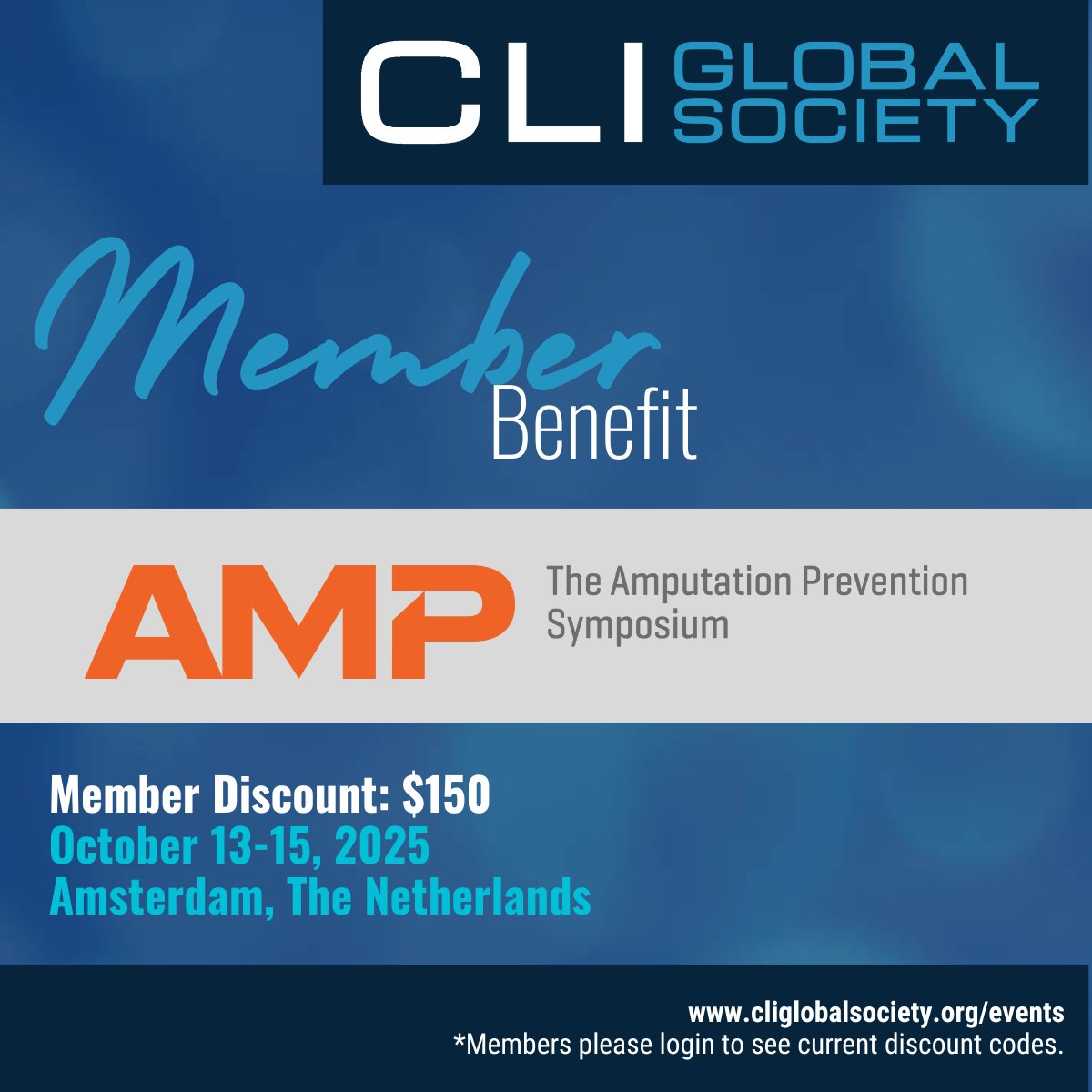 CLI_Global's tweet image. CLIGS members have access to complimentary education &amp;amp; discounts to various educational events throughout the year. Learn more &amp;gt;&amp;gt; ow.ly/v0WS50X7pU7  

Upcoming Events:
🗓️ Oct. 13-15, 2025 &amp;gt;&amp;gt; AMP Europe // Amsterdam, The Netherlands