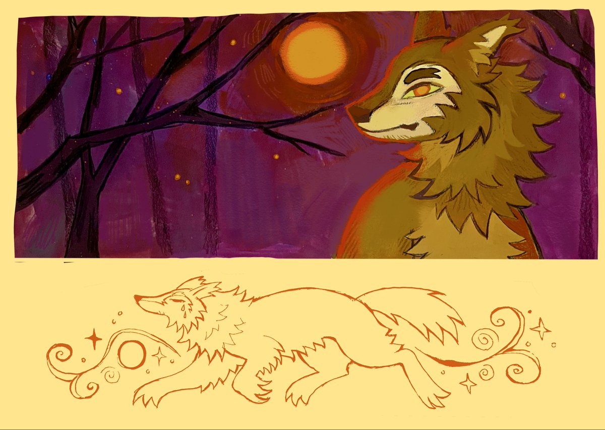 the warmth of the wolf moon 
#werewolf #furryart