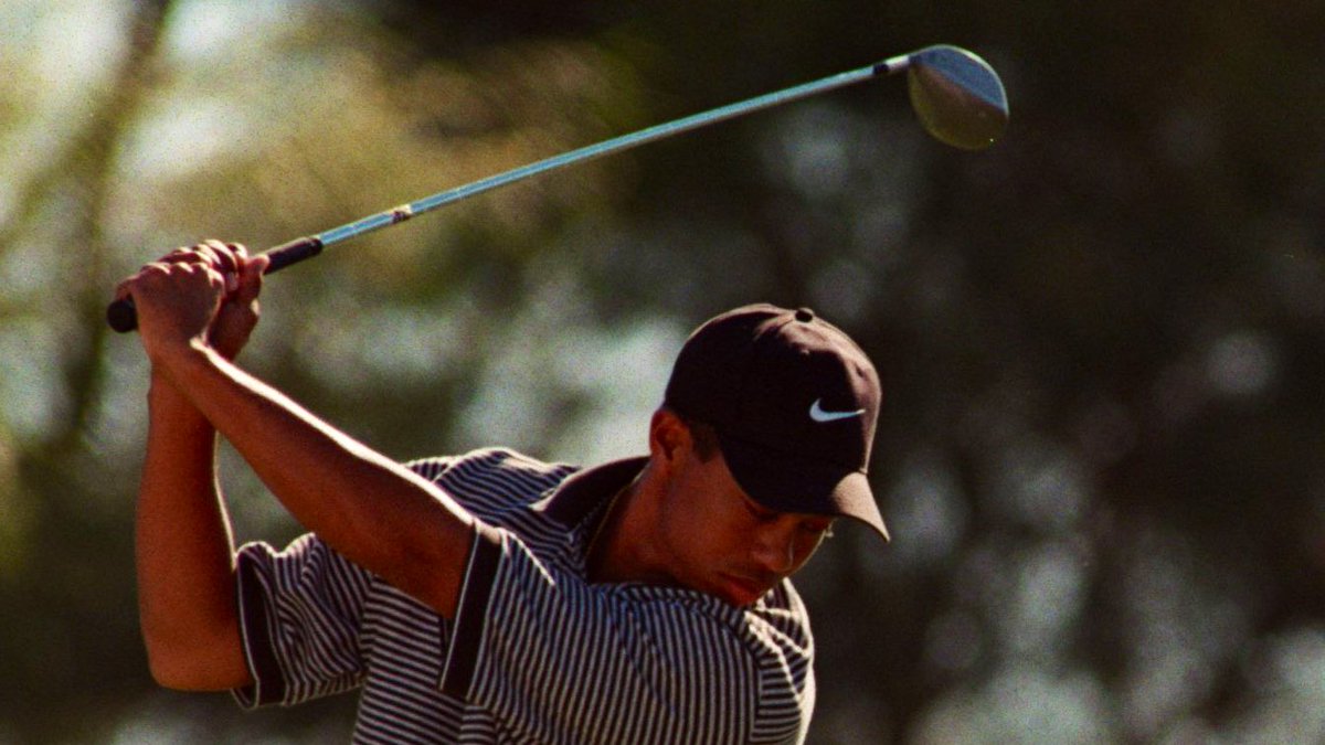 PGATOURSMartin's tweet image. I know it’s just a practice swing, but I’m shocked by how cupped Tiger’s left wrist is in this photo from 1996…