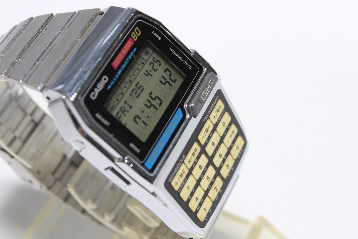 GshockTkhs's tweet image. CASIO DATA BANK 80 DBC-810 silver Memory Protect ebay.com/itm/2569112771… #DATABANK #DBC810 #MemoryProtect