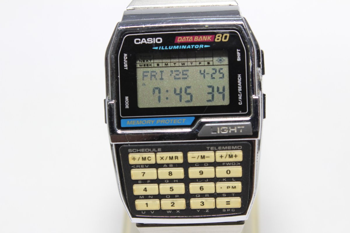 GshockTkhs's tweet image. CASIO DATA BANK 80 DBC-810 silver Memory Protect ebay.com/itm/2569112771… #DATABANK #DBC810 #MemoryProtect