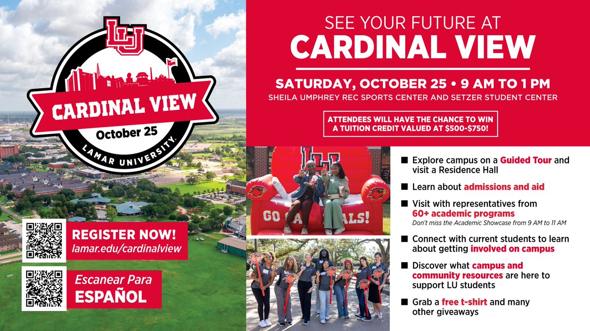 Great opportunity to visit <a href="/LamarUniversity/">Lamar University</a>