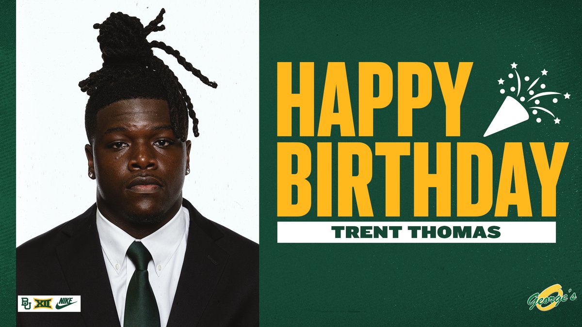 BUFootball's tweet photo. Happy Birthday, @Tthomas4504!

#SicEm https://t.co/x4vwWDQEyQ