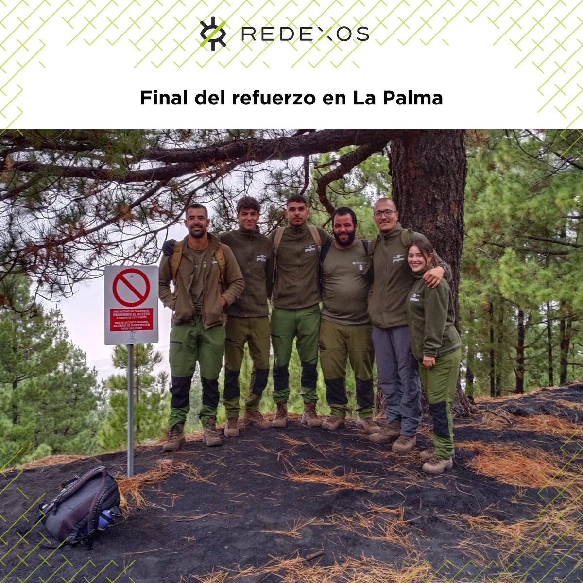Este es el último equipo de refuerzo de La Palma (Orden 405/22 de <a href="/EcologicaGobCan/">Transición Ecológica y Energía</a>, que expiró la semana pasada). Gracias a esta buena gente, nuestras especies nativas podrán enfrentar mejor el desafío de las #Invasoras, sobre todo en el entorno del #Tajogaite 🌋👏🏻