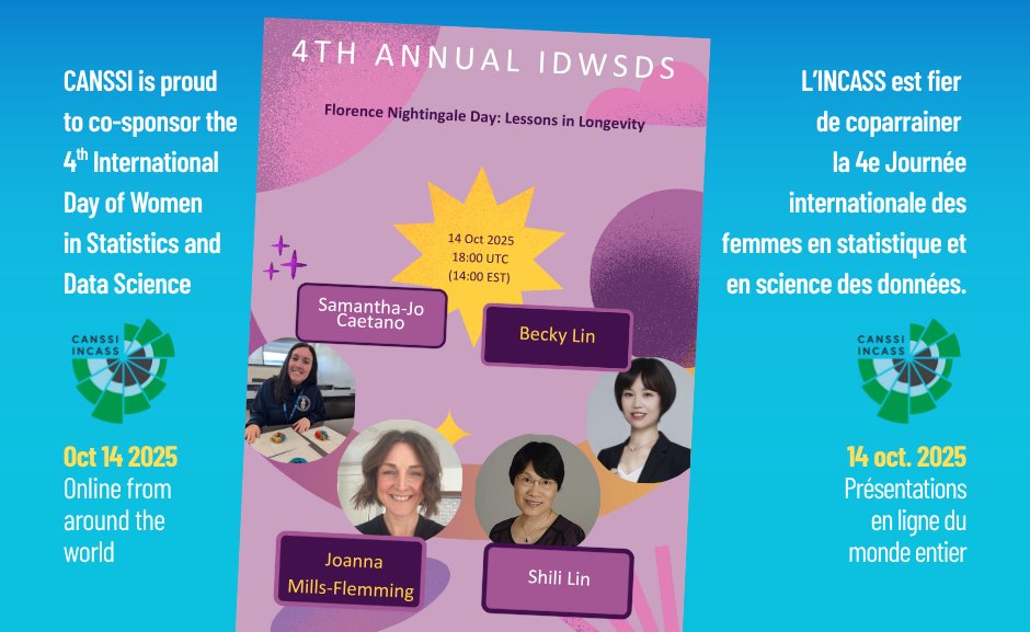 How do you sustain a program that encourages girls and underrepresented students to explore #statistics and #datascience? 

Join us on Oct 14 for #FlorenceNightingaleDay: Lessons in Longevity.

CANSSI is proud to support the #IDWSDS: loom.ly/M9sVbqc <a href="/CANSSIOntario/">CANSSI Ontario</a>