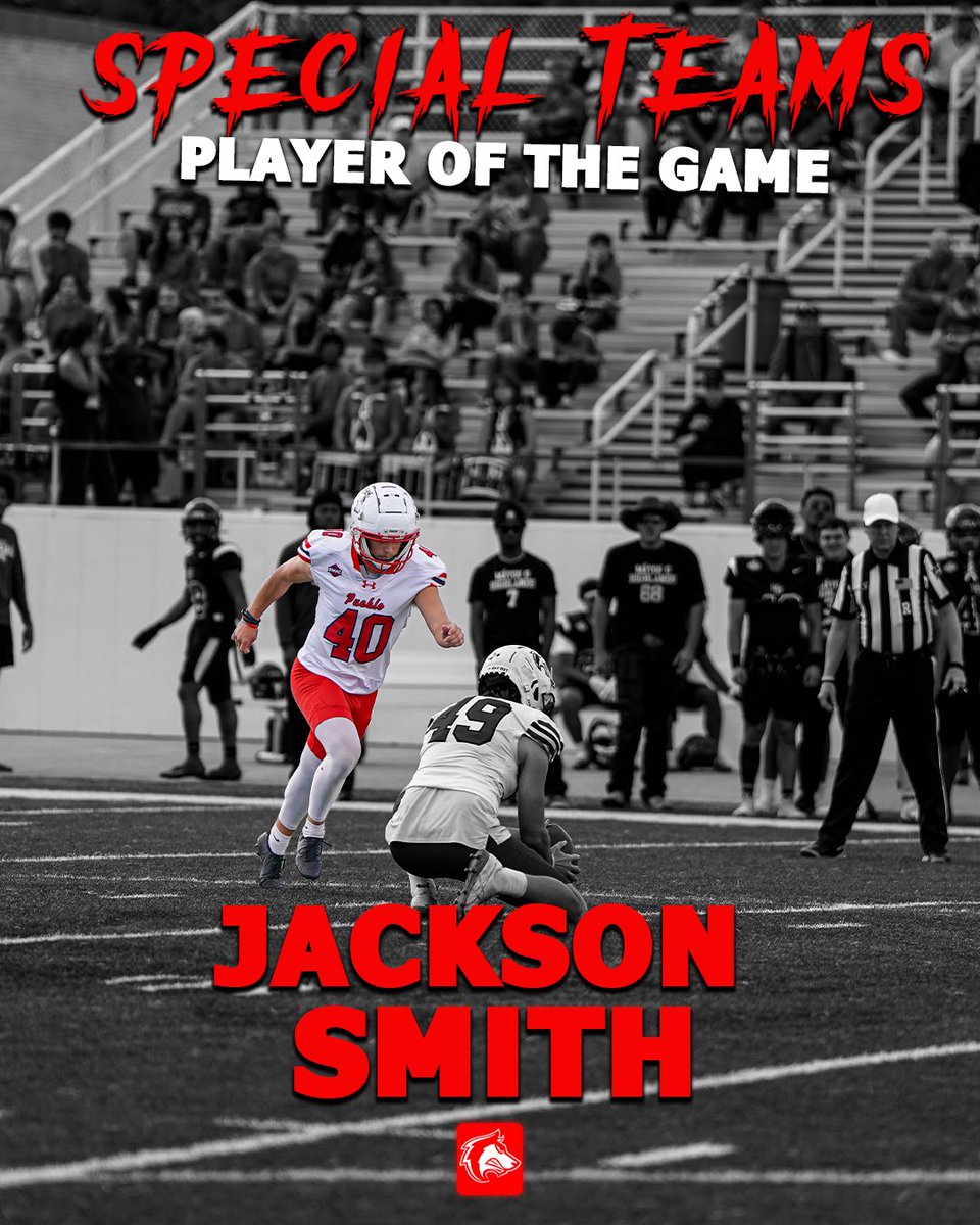 Week 5️⃣ Players of the Game 🐺📈

Offense: Front 5️⃣

Defense: Bryson Torrie 

Special Teams: Jackson Smith 

#ToTheTop