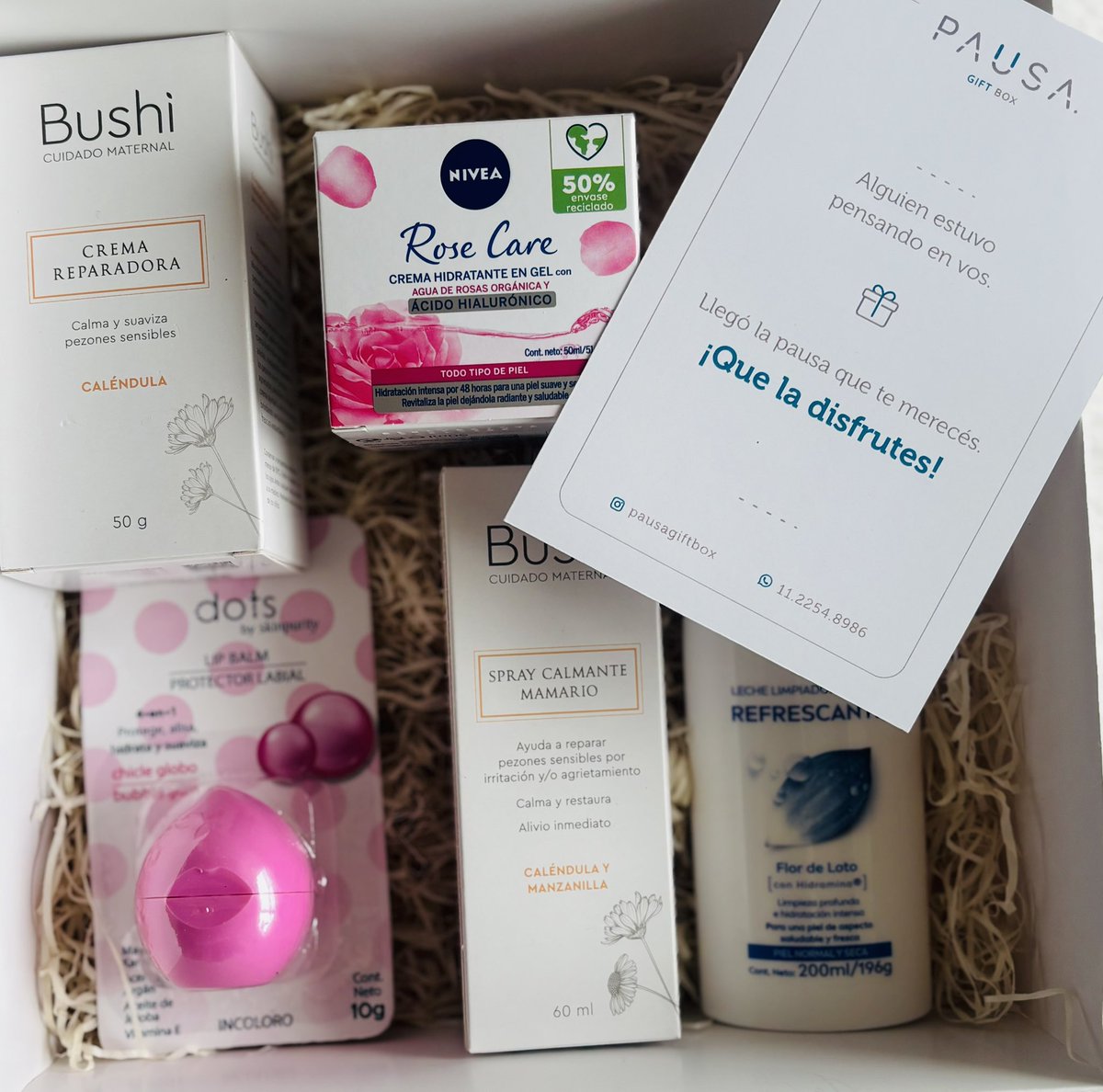 AgusBono's tweet photo. @Fatinoriega Pausa Gift Box. Nuestra Box ideal para mamás recientes o futuras mamás con cremas útiles y necesarias para toda mamá ! Nos encontrás in Ig💞 https://t.co/zzUqRyAhZN