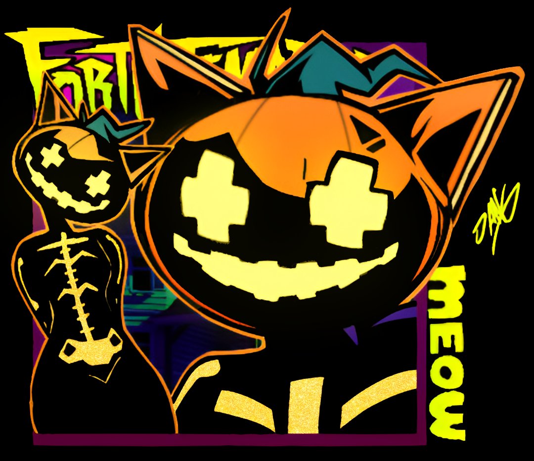 HAPPY FORTNITEMARES 
Pumpkin Cat Girl Thing....

#Fortnite #FortniteArt