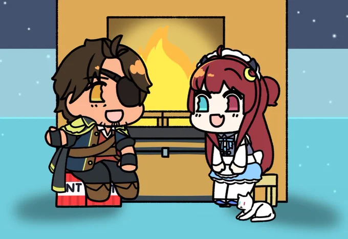 ロアちゃん今日は10月7日おなかを大切にする日 季節の変わりでお腹に気をつける日 ロアちゃんお腹への気遣いを〜だよ お腹くんちゃんは変化にすぐ対応できる子じゃないからね ロアちゃんひえひえな時は腹巻太郎さんやホッカイロ先生だ! ロアちゃんがさんのお手伝いした時描いたやつ #ロアちゃんへ