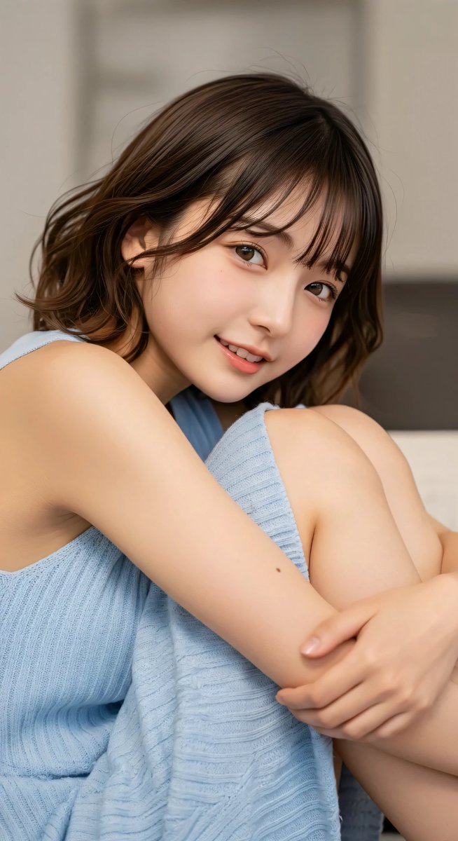 おはよう🩵 みんなにいい一日が訪れますように🌸 #AIグラビア #AI美女