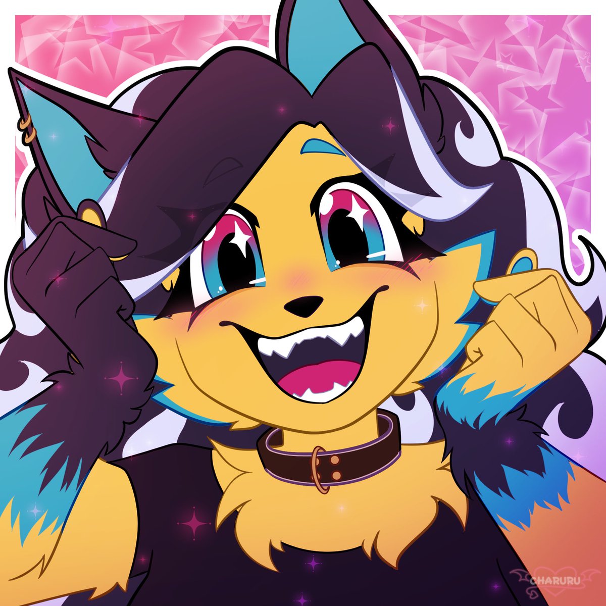 I know I'm two days behind dressuptober but... IT'S MY GIRLIES BIRTHDAY!!!
Did some gift art for <a href="/Kittymonic_/">Kittymonic</a> , didn't get to shade but Kitty looks so cute! X3
#furry #furryart #birthdayart