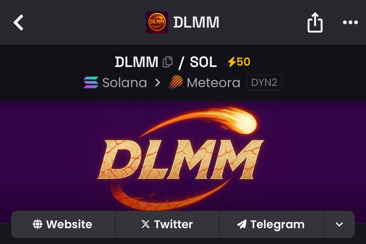 DLMMonSOL's tweet image. We want to give a huge shoutout to the @revshare_app team for not only developing the code to make the $DLMM flywheel possible, but for supporting us every step along the way!
To top it off, they just added a 50⚡️ boost for us on Dexscreener!
From Day 1, we are $REVS aligned!