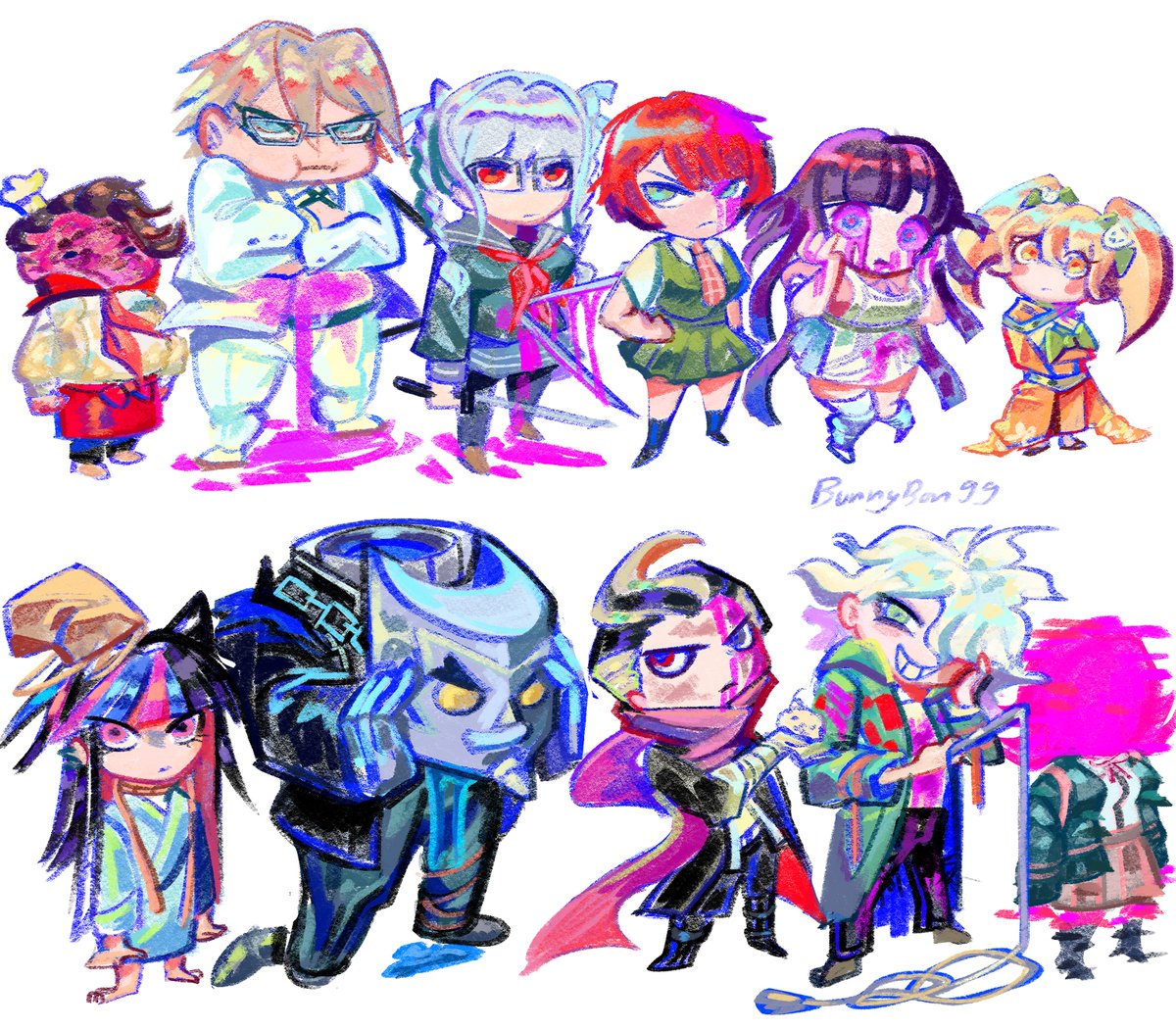 Bon99Bunny's tweet image. more deaths  
#danganronpa2x2 #ダンガンロンパ