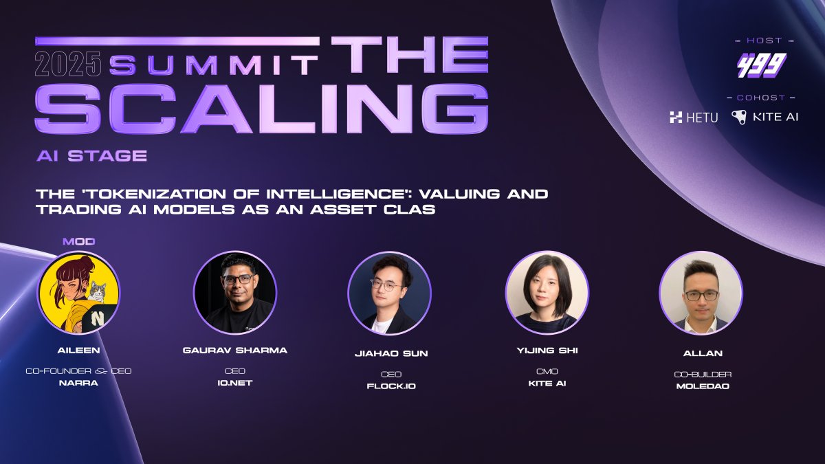 GoKiteAI's tweet image. Had an incredible time at the Scaling Summit Singapore - where Ethereum scaling, decentralized AI, and real-world impact came together under one roof @token2049.

The panel on “The Tokenization of Intelligence: Valuing and Trading AI Models as an Asset Class”, featured:
•…