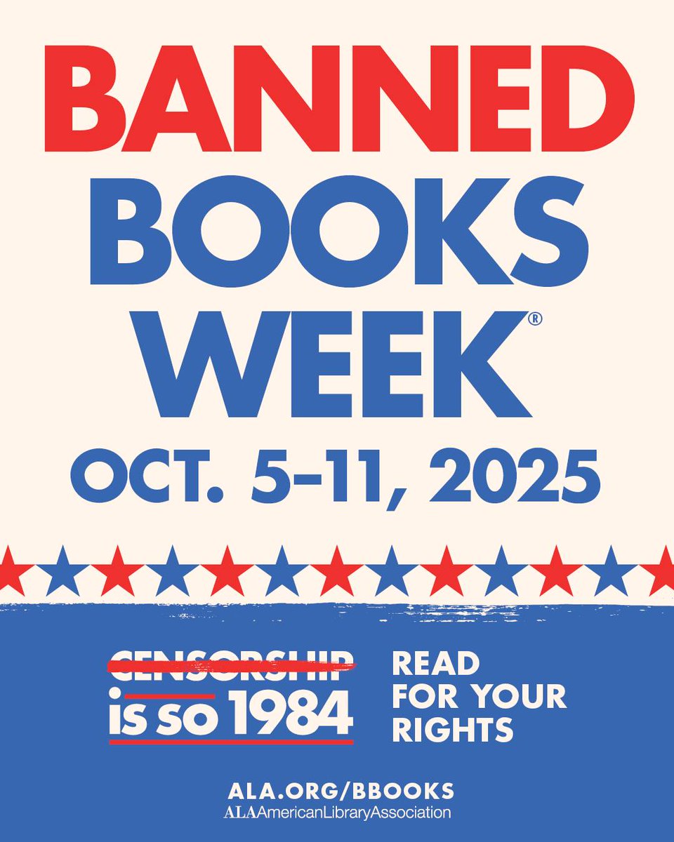 This year’s #BannedBooksWeek theme reminds us that the right to read belongs to all of us, that censorship has no place in contemporary society, and that we must defend our rights. For ways to get involved and to help spread the word, visit ala.org/bbooks.