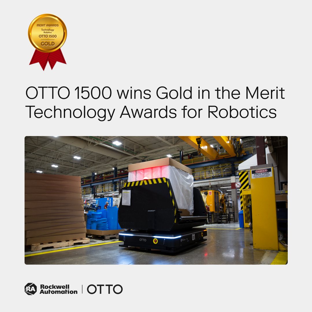 OTTO 1500 has been recognized with a Gold Merit Technology Award for Robotics, celebrating the impact our first AMR continues to make in facilities worldwide—even a decade after its debut.

Learn more about the award: merit-awards.com/winners-techno…