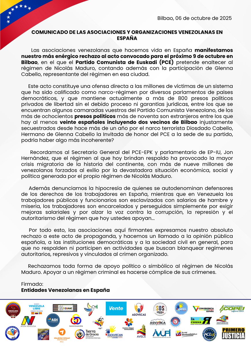 VenezolanosEnBilbao® tweet media