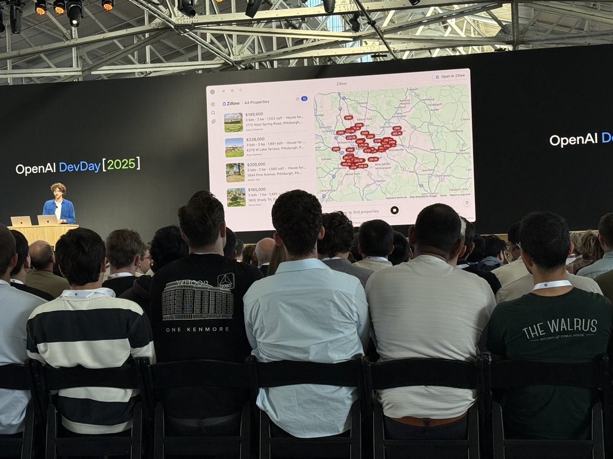 gdb's tweet photo. devday live demo of interactive apps in chatgpt. apps sdk in preview starting today. https://t.co/dm8QZaRzpP