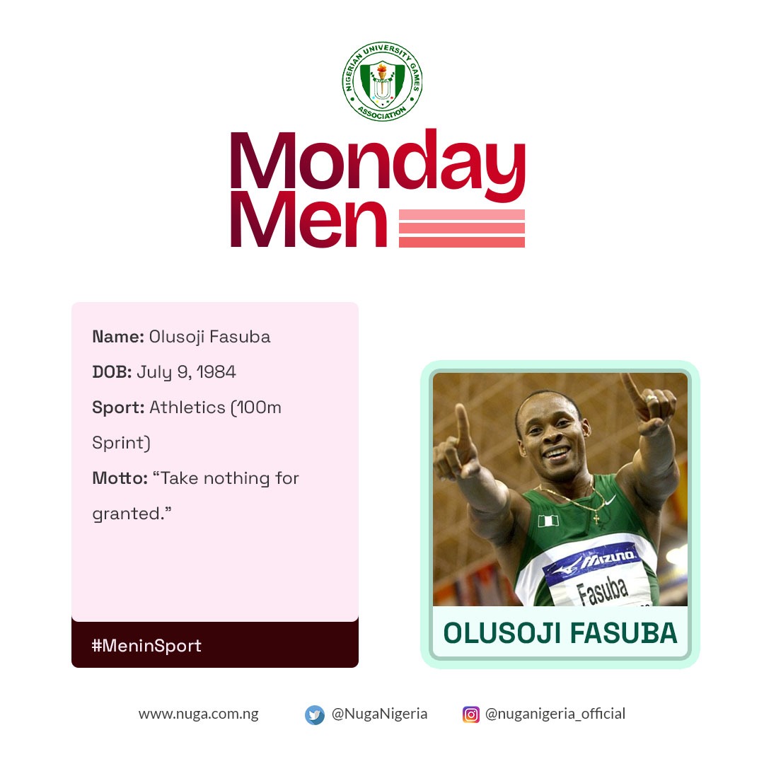 NUGANigeria's tweet photo. #MondayMen Spotlight on Olusoji Fasuba
From dreams to records, he proved that discipline beats doubt every time.
As the 27th NUGA Games draws near, let his legacy remind us that champions are made long before the race begins.
.
.
.
#MenInSports #NUGA #27thNUGAGames https://t.co/MCvktyGVgK