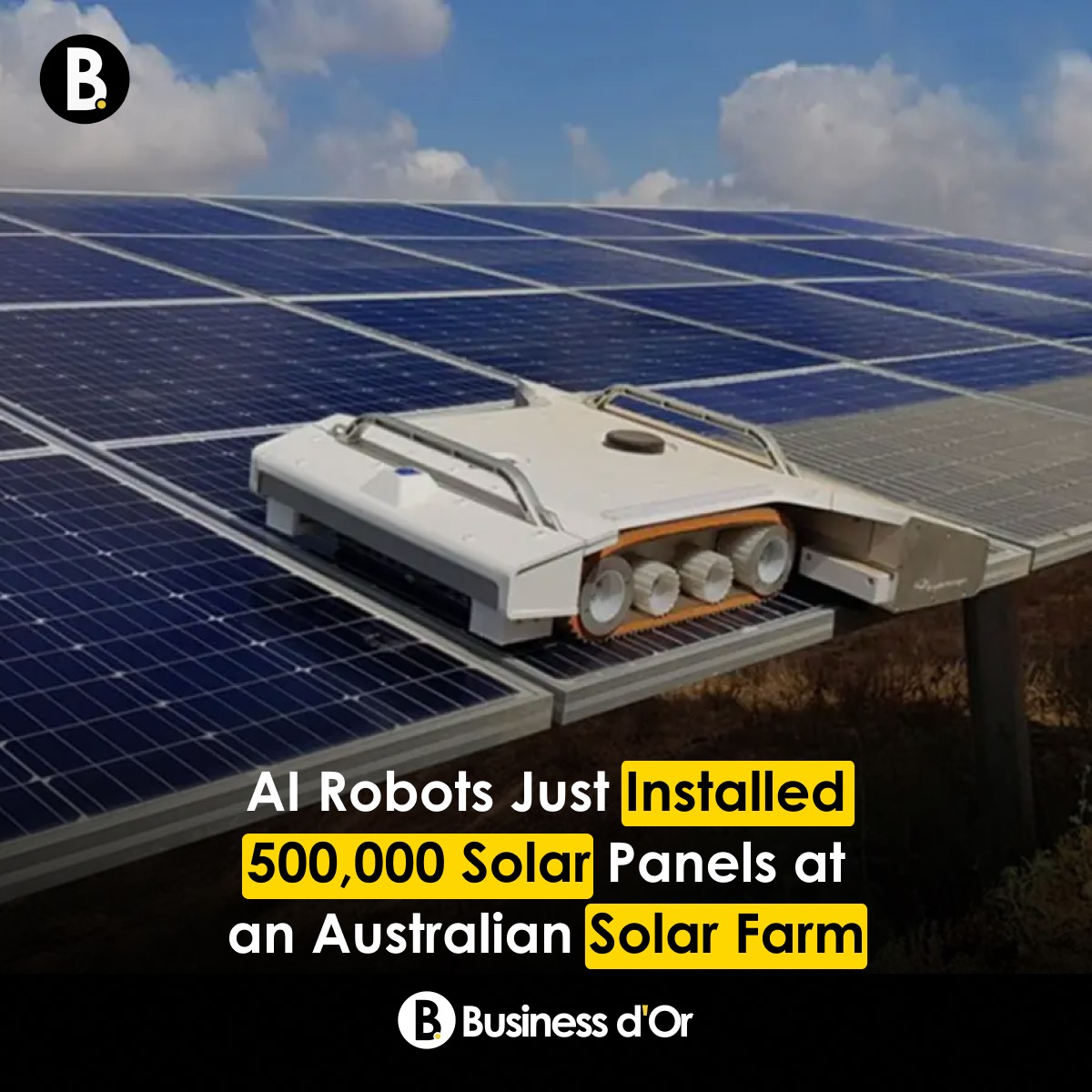 BusinessdOr's tweet image. AI-powered robots from U.S.-based Luminous Robotics have successfully installed nearly 500,000 solar panels at ENGIE’s 250 MW Goorambat East Solar Farm in Victoria, Australia.

#Australia #SolarEnergy #AIrobots #RenewableEnergy #GreenTech #businessdor